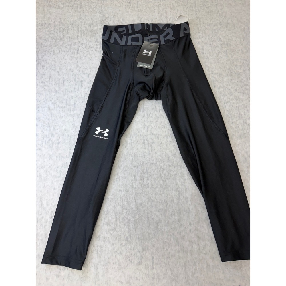 Under Armour Mens HeatGear 3/4 Compression Leggings Black 1361588-001 Size Small